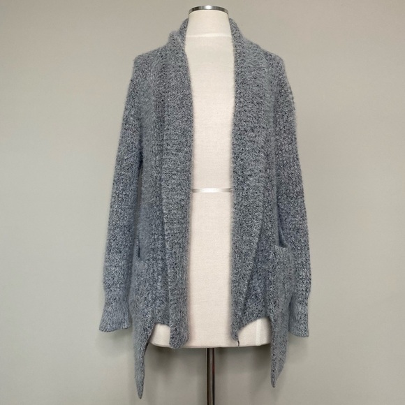 VICI Gray Knitted Chunky Fuzzy Open Cardigan, size Small - Picture 2 of 16